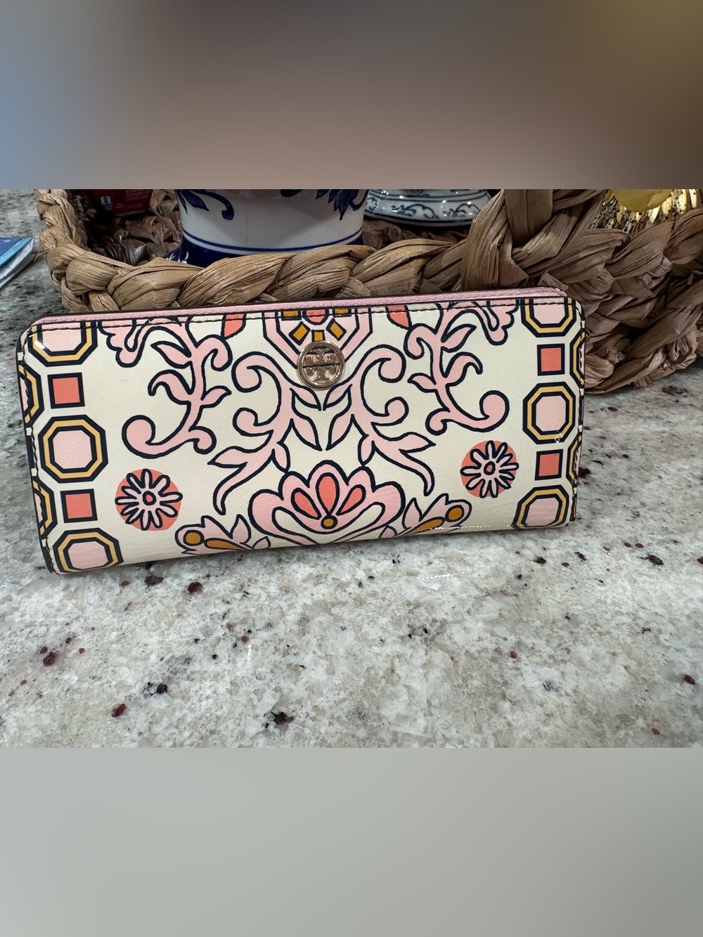 Tory Burch Garden Party Patent Leather Wallet